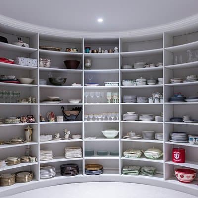 Custom garage storage cabinets and overhead shelving