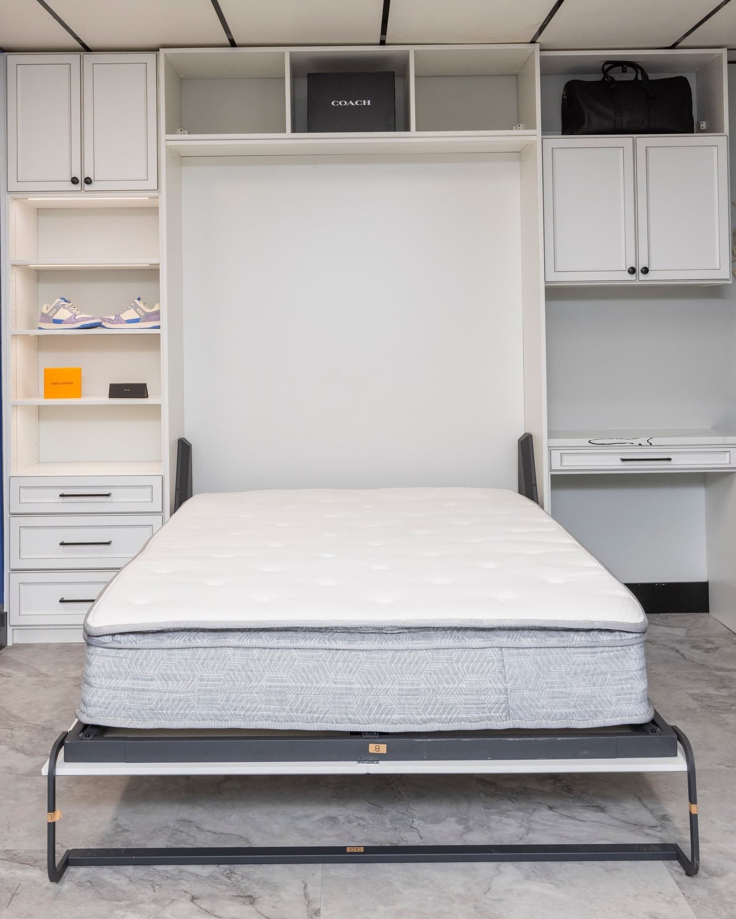 Murphy bed system folded down