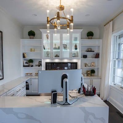 Custom pantry shelving and pull-out organizers